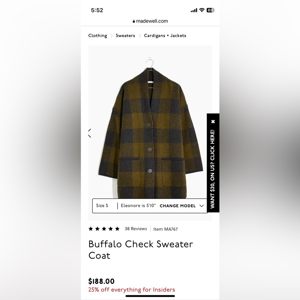 Madewell Sweater Coat